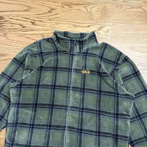 Vintage Louis Garneau Men's Green Fleece Zip Up Jacket Dimensions In Description - Picture 3 of 16